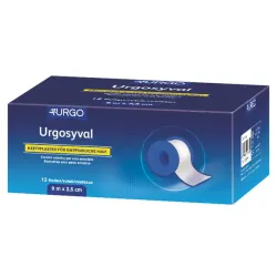 Urgosyval 1,25 cm x 5 m zonder bescherm ring  -  12 stuks